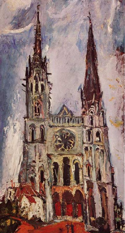 Chaim Soutine Chartres Cathedral oil painting picture